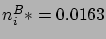 $ n_{i}^{B}*=0.0163$